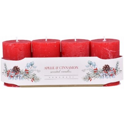 Nohel Garden Svíčka adventní VÁLEC rustikální vonná matná d6x10cm 4ks – Zbozi.Blesk.cz