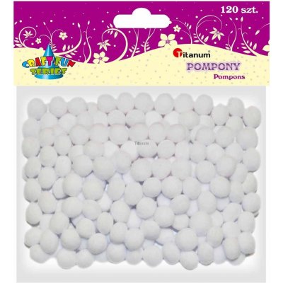 Titanum Bambulky pompony bílé 10 mm 120 ks – Hledejceny.cz
