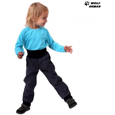Jožánek dětské softshellové kalhoty antracitové