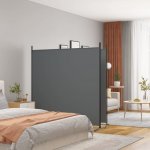 vidaXL 2dílný paraván antracitový 348 x 180 cm textil – Zboží Dáma