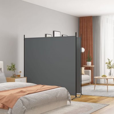 vidaXL 2dílný paraván antracitový 348 x 180 cm textil – Zboží Dáma