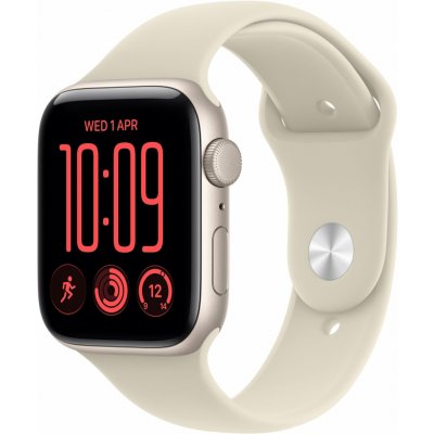 Apple Watch SE 3 40mm Hvězdně bílý hliník s pískovým sportovním řemínkem S/M MJKR4MP/A – Zboží Mobilmania