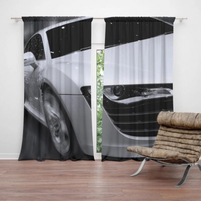 Sablio Závěs Bílý sporťák: 2ks 140x250cm – Hledejceny.cz