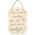 Woody Crafts Cedulka - Spolu nám nic nechybí – Hledejceny.cz