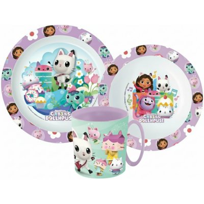 Stor Sada plastového nádobí Gábinin kouzelný domeček s hrnkem BPA free sada 3 ks – Zboží Mobilmania