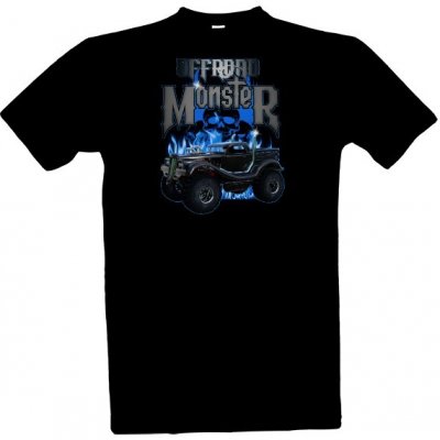 Tričko s potiskem Offroad Monster velké terénní auto pánské černá – Zboží Mobilmania