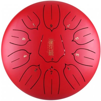 Hütermann Tongue drum 12' 30cm 11 tónů C-dur -červený s příslušenstvím – Zbozi.Blesk.cz