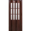 Interiérové dveře ERKADO Shrnovací dveře CRYSTALLINE CLASSIC prosklené Mahagon 156,5 x 202 cm