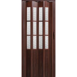 ERKADO Shrnovací dveře CRYSTALLINE CLASSIC prosklené Mahagon 55,8 x 202 cm