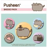 CurePink Set 5 Placek Pusheen Fancy průměr 2,5 cm a 3,8 cm – Zboží Dáma