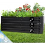 Blumfeldt High Grow Straight, vyvýšený záhon, 200 x 60 x 100 cm, ocel Černá – Hledejceny.cz