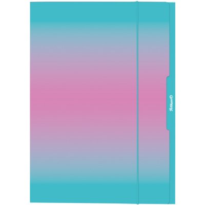 Pelikan Desky s gumou A3 mintová/růžová – pevné, se 3 chlopněmi – Hledejceny.cz