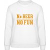 Dámská mikina s potiskem AWDis Sweat mikina Pivní design No Beer No Fun Arktická bílá