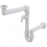 Alcadrain Prostorově úsporný dřezový sifon s přípojkou a převlečnou maticí 6/4" A872P – Zboží Dáma