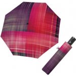 Doppler Carbonsteel Magic Noble Check pink dámský plně automatický deštník – Zboží Dáma