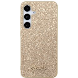 Guess PC/TPU Glitter Flakes Metal Logo Samsung Galaxy S24 Gold GUHCS24SHGGSHD