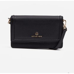 Michael Kors Černá dámská kožená crossbody kabelka Jet Set Phone crossbody