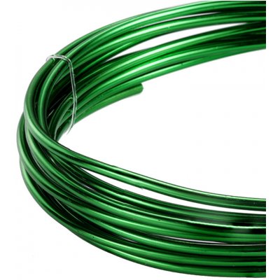 Drát hliníkový dekorační kulatý - tmavě zelená – Zboží Dáma