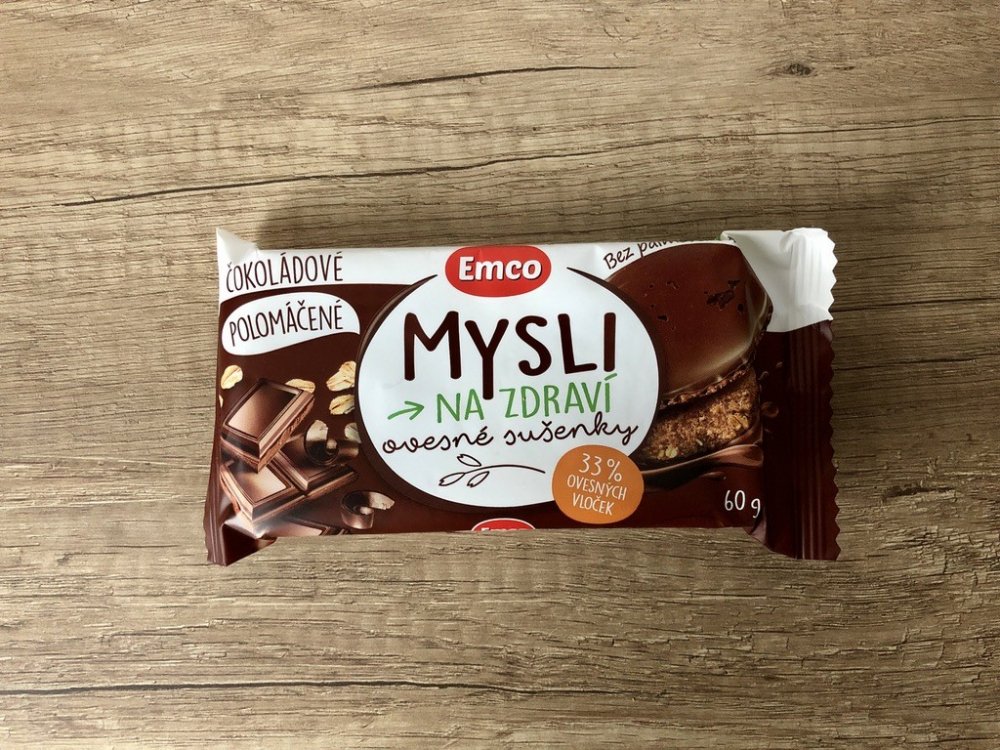 Emco Ovesné sušenky čokoládové polomáčené 60 g – Zboží Dáma