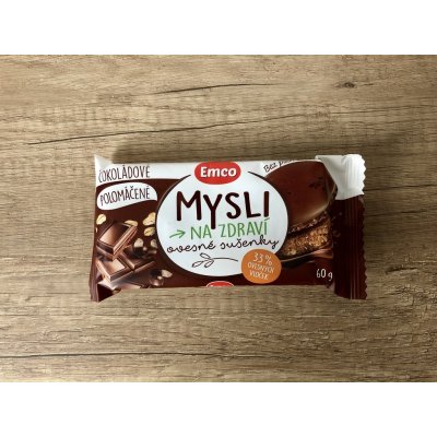 Emco Ovesné sušenky čokoládové polomáčené 60 g – Sleviste.cz