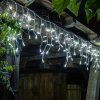 Vánoční osvětlení decoLED LED vánoční světelné krápníky 3m ledově bílá