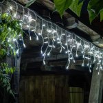 decoLED LED vánoční světelné krápníky 3m ledově bílá