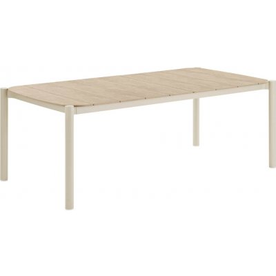 Nordic Living plastový zahradní stůl Ela 200 x 100 cm Béžový – Hledejceny.cz