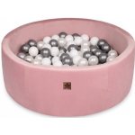 Nellys Velvet suchý bazén pudrový 90x30 cm + 200 míčků – Zboží Dáma