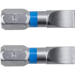 Standartní bit s plochou drážkou PL 6 x 25 mm Blue SUPER LOCK 2 ks Narex