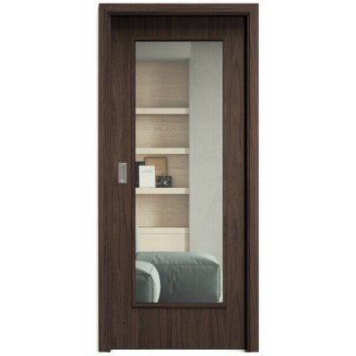 Sapeli Elegant Komfort M40 posuvné ořech 110 x 197 cm Čiré sklo – Hledejceny.cz