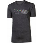 Hrutur "YAK" pánské merino triko šedý melír – Zboží Mobilmania