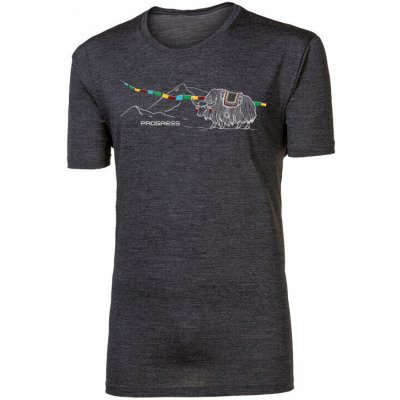 Hrutur "YAK" pánské merino triko šedý melír – Zboží Mobilmania