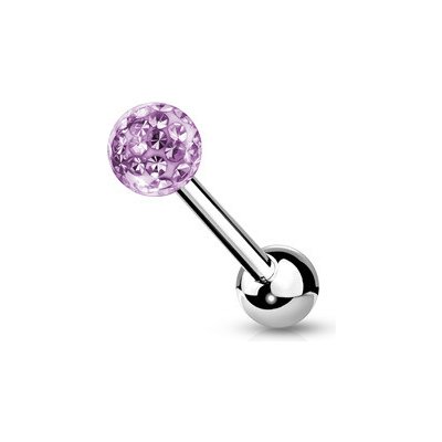 Šperky4U piercing do jazyka Crystals from SWAROVSKI PJ0030-VI – Zboží Dáma