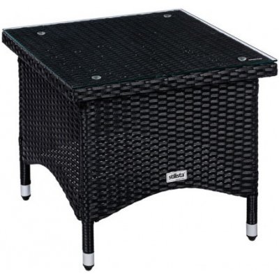 Stilista M90256 Odkládací stolek Polyratan, 50 x 50 cm, černý