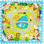 Dudlu Měkké bloky Vesnice 30x30cm dětské pěnové soft puzzle set 9ks – Zboží Mobilmania