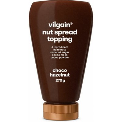 Vilgain Nut Spread Topping – lískové ořechy s čokoládou 270 g – Zboží Dáma