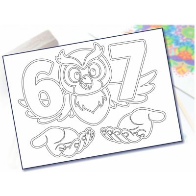 Radost v písku Šablona na pískování meme six seven 67 – Zboží Mobilmania