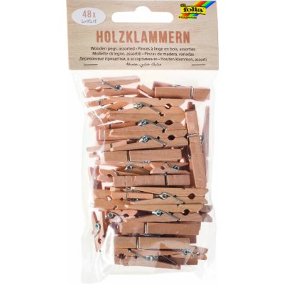 Folia Bringmann Dřevěné kolíčky 48 ks přírodní – Hledejceny.cz