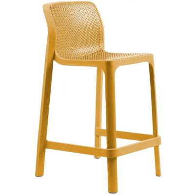 Nardi Net 65 cm Hořčicově žlutá plastová zahradní barová židle – Hledejceny.cz