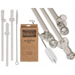 Sada skleněných brček Glass Drinking Straw Willy – Zboží Dáma