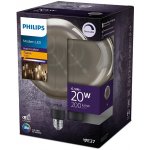 Philips Globe LED žárovka E27 G200 6.5W = 20W 200 lm 1800K teplá bílá vlákno kouřové Stmívatelné – Zboží Mobilmania