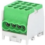 Eleman Svorkovnice rozbočovací HLAK 25 1/6 M2, 100A, 1pól., AL/CU, IP20, zelená – Sleviste.cz