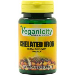 Veganicity Chelatované železo 24 mg 90 tablet