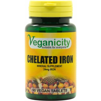 Veganicity Chelatované železo 24 mg 90 tablet – Zboží Mobilmania