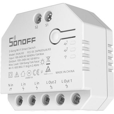 Sonoff DUALR3 2-Gang Wi-Fi Smart Switch DUALR3 – Hledejceny.cz