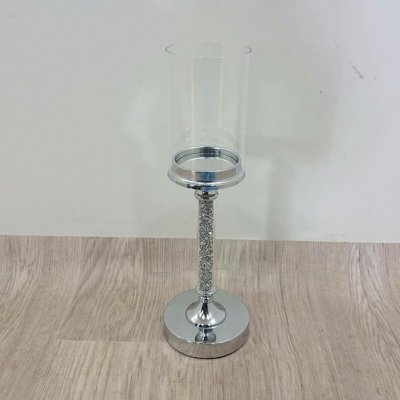 Bydlení M.S. Svícen 41 cm stříbný ABBEVILLE, 41 x 13 cm – Hledejceny.cz