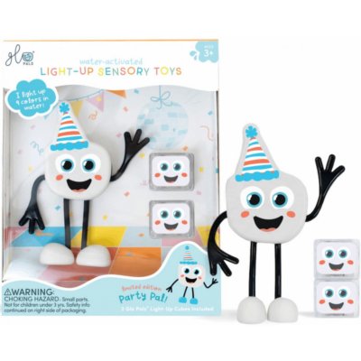 Glo Pals Figurka Party Pal vícebarevná + 2 svítící kostky do vody – Zboží Dáma