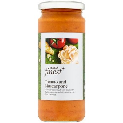 Tesco Finest Hotová rajčatová omáčka na těstoviny se sýrem mascarpone 340 g