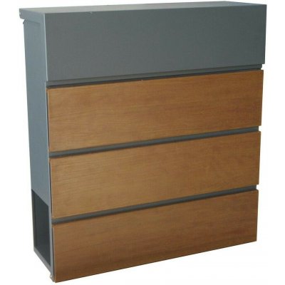 Poštovní schránka 370 x 410 x 130 mm, dekor dřevo – Hledejceny.cz