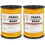 Páska BASIC 10 mm pro el. ohradník 4x0 16 mm Niro žluto oranž. 200 m – Sleviste.cz